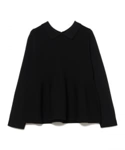 襟付き ペプラム プルオーバー