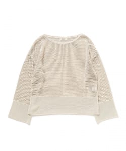 メッシュ オーバー ニット