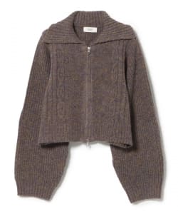 ビッグカラー ダブルジップ ニット