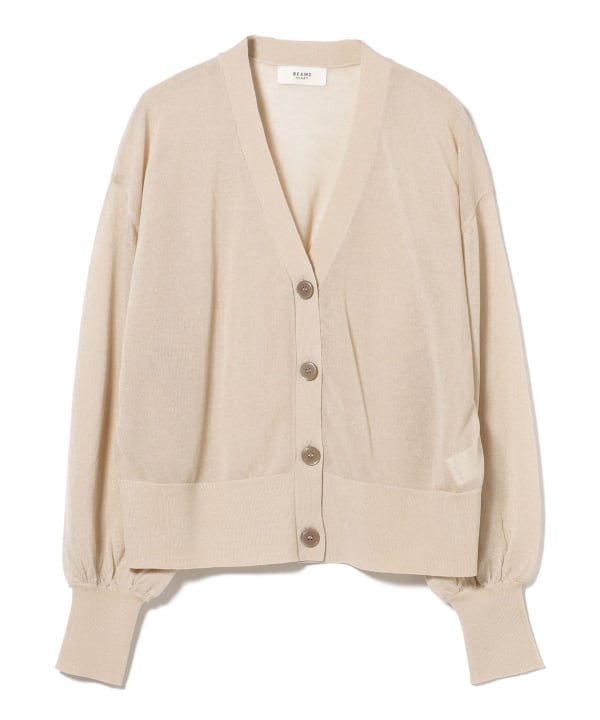 BEAMS HEART（ビームス ハート）シアー Vネック ニットカーディガン