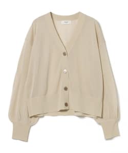 シアー Vネック ニットカーディガン