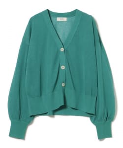 シアー Vネック ニットカーディガン