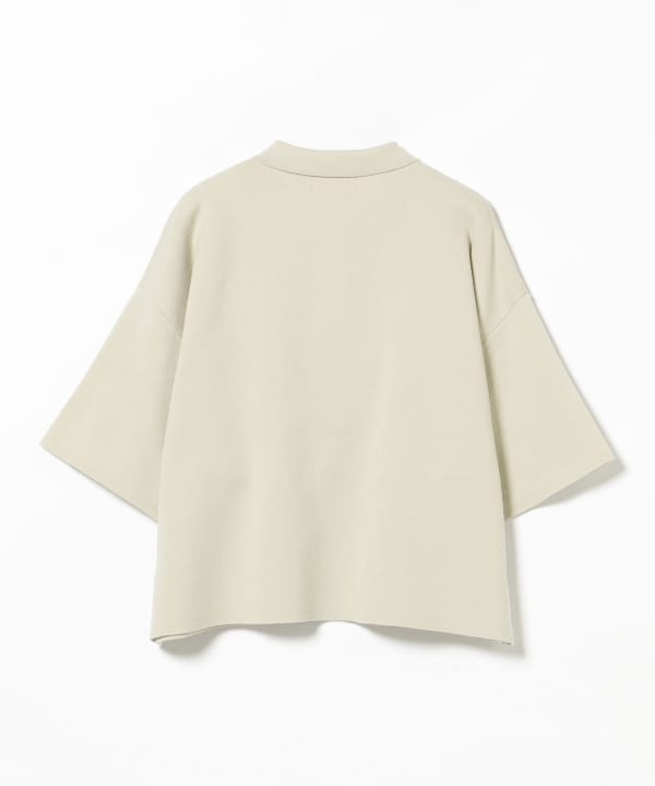 Knit polo shirt, half-sleeve pullover