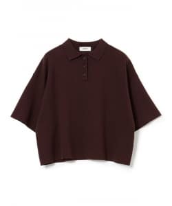 ニット ポロ ハーフスリーブ プルオーバー