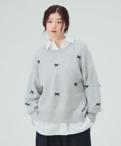 【10%OFFクーポン対象】リボン ニット プルオーバー