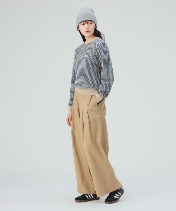 【10%OFFクーポン対象】変形編柄 ニット プルオーバー [H：169cm]