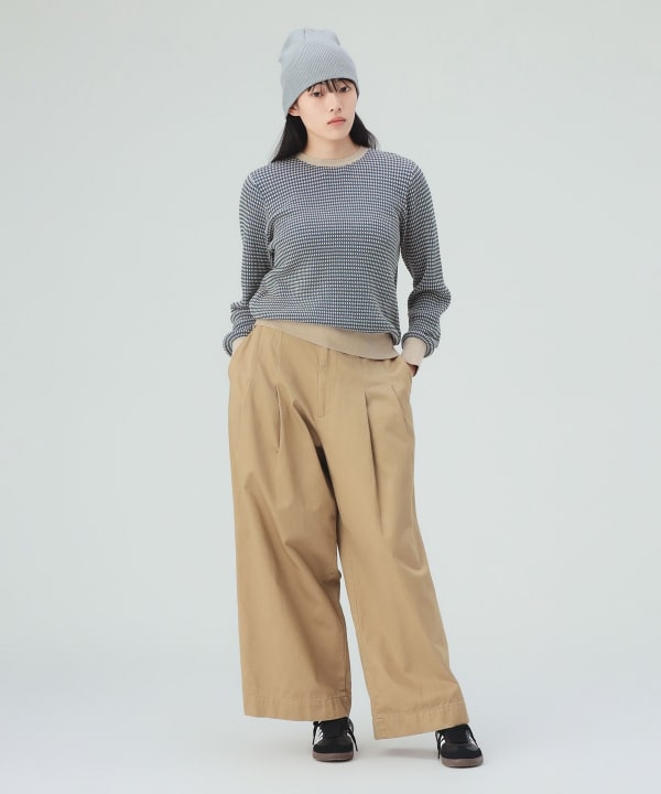 【10%OFFクーポン対象】変形編柄 ニット プルオーバー [H：169cm]