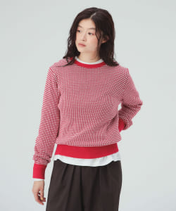 【10%OFFクーポン対象】変形編柄 ニット プルオーバー