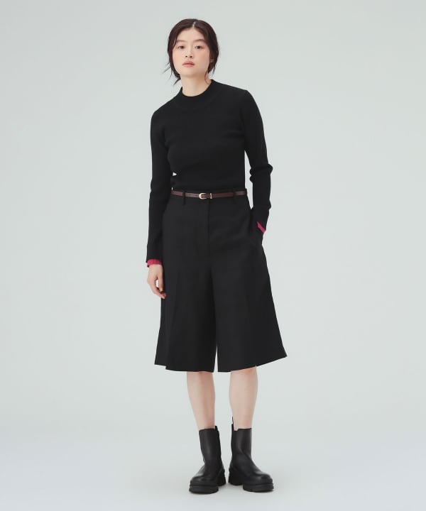 【10%OFFクーポン対象】スリット スリーブ ニット プルオーバー  [H：171cm]