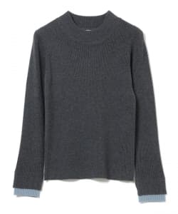 【10%OFFクーポン対象】スリット スリーブ ニット プルオーバー