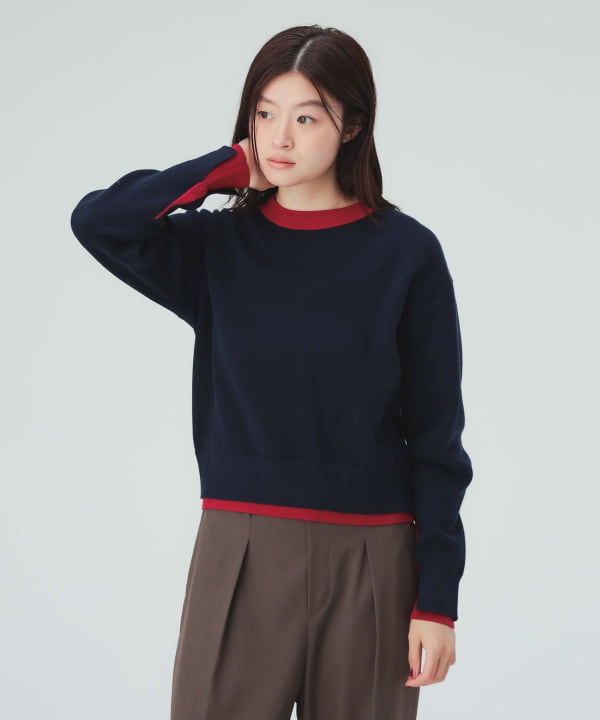 配色 ニット [H：171cm]