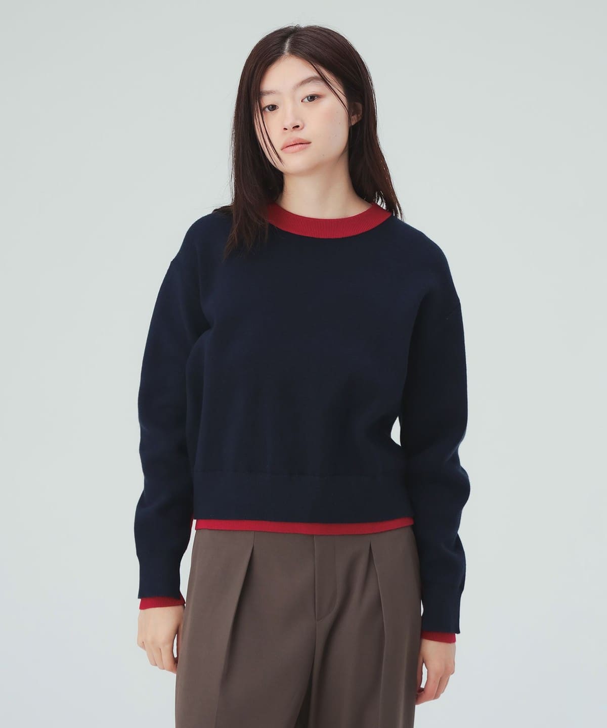 BEAMS ニット BEAMS HEART（ビームス ハート）配色 ニット（トップス ニット