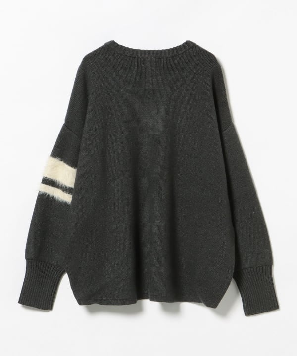 シャギー ロゴ ニット プルオーバー