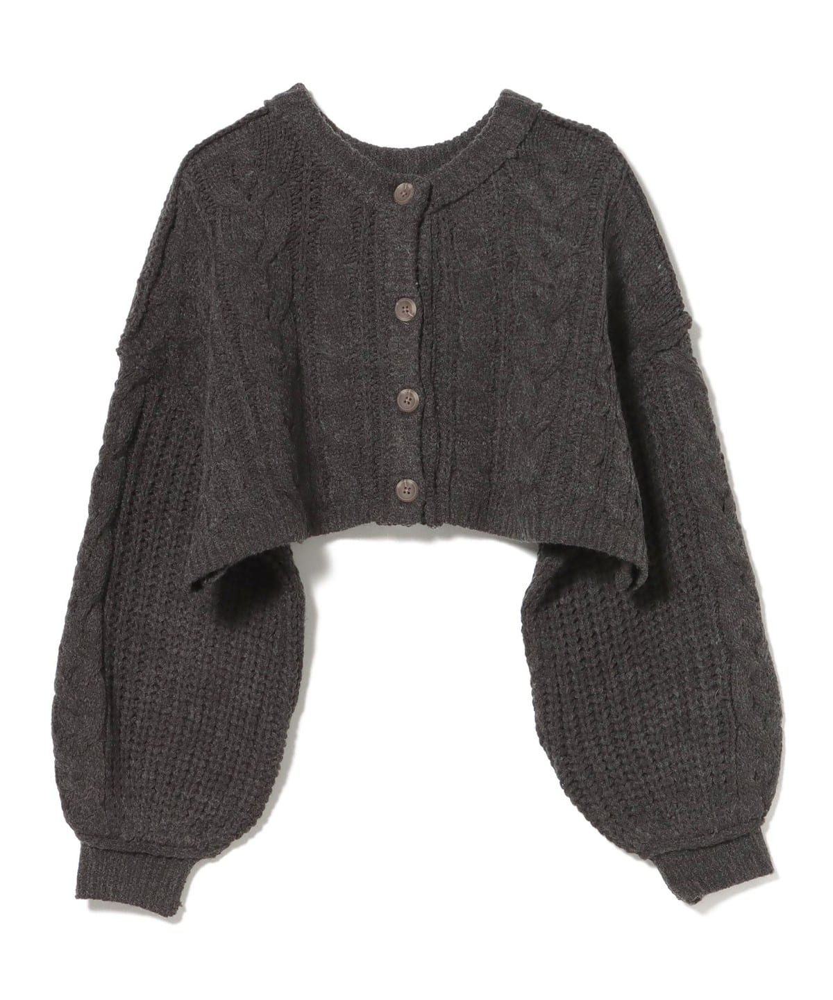 短版艾倫麻花針織外套