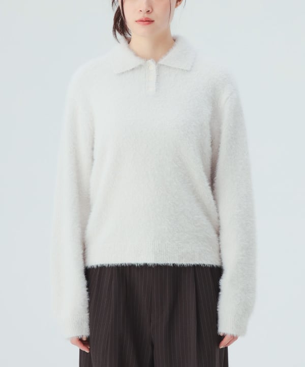 シャギー ポロ ニット [H：171cm]