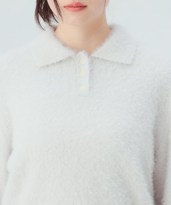 シャギー ポロ ニット
