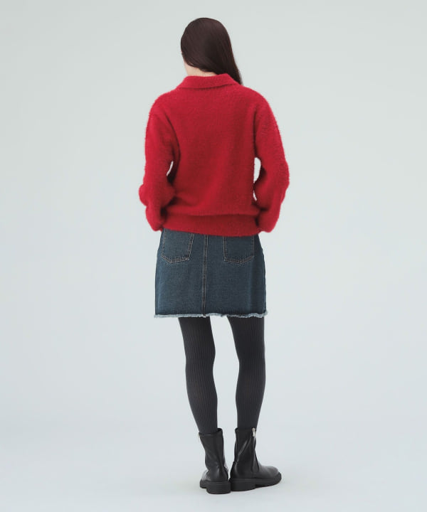 シャギー ポロ ニット [H：171cm]