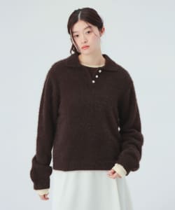 シャギー ポロ ニット