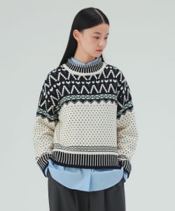 ヴィンテージライク ジャカード ニット