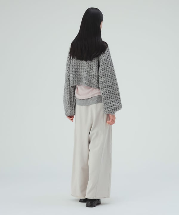 ワッフル編み クロップド プルオーバー [H：171cm]