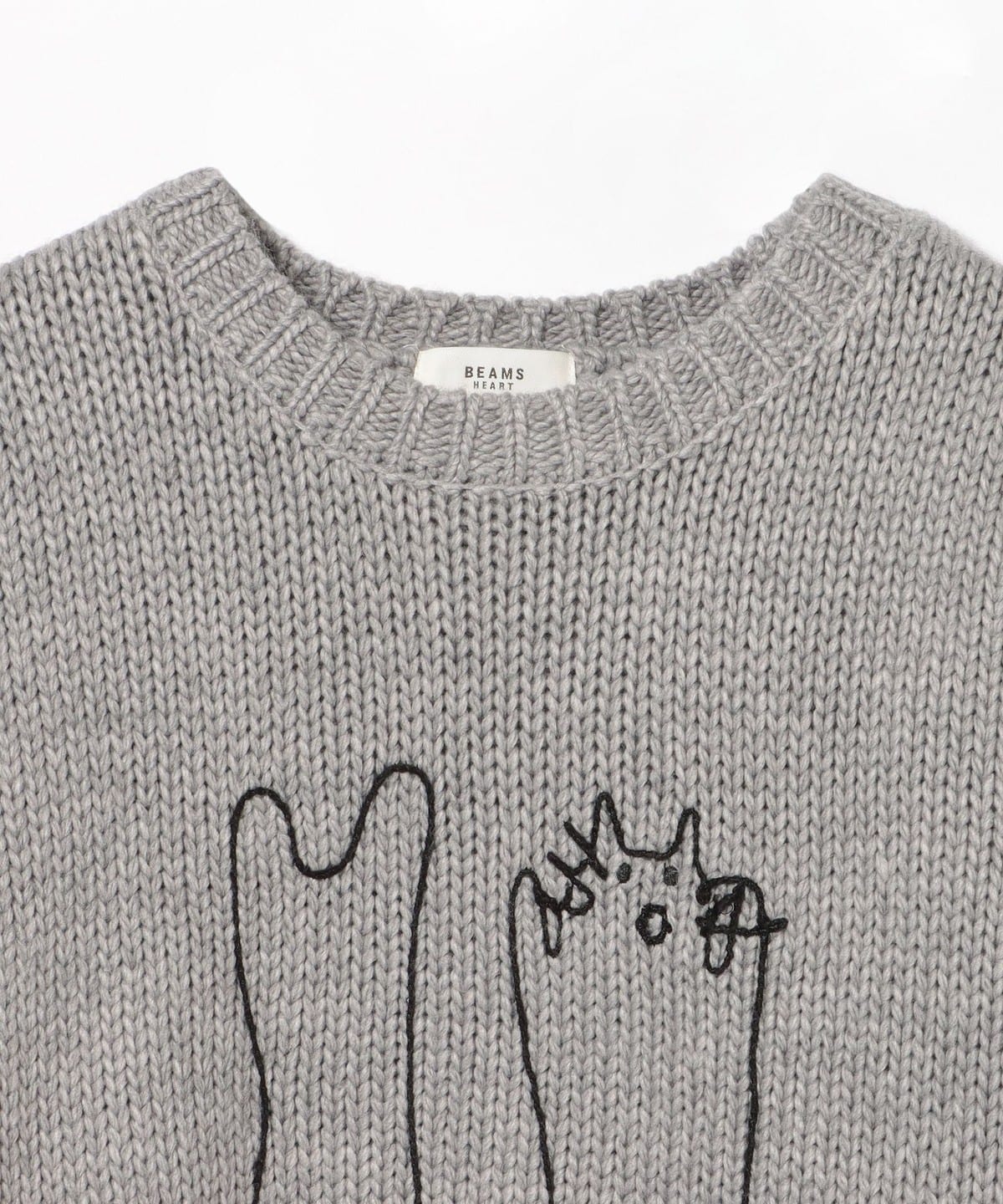 藝術貓咪刺繡針織套頭衫