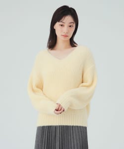 Vネック シャギー プルオーバー