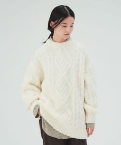 ケーブル チュニック ニット