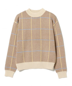 BEAMS HEART / チェック ハイネックプルオーバー