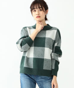 BEAMS HEART / チェック ジャカードニット プルオーバー