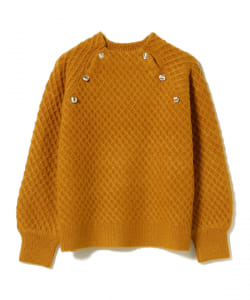 BEAMS HEART / ボタンデザイン ニットプルオーバー