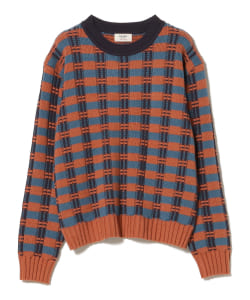 フクレ チェック ニット