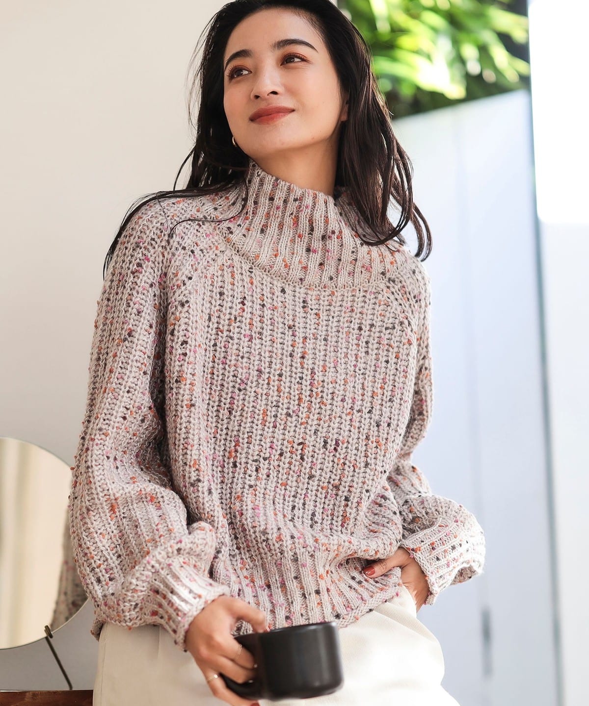 MHL. ×ループウィラー クルーネックスウェット サイズII ライトグレー