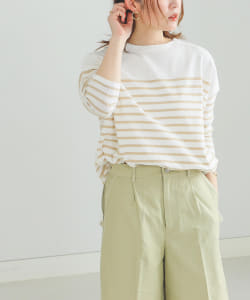 BEAMS HEART / ニットソー ボーダープルオーバー