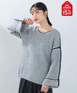 【+15%ポイントUP】ハンドステッチ プルオーバー（手洗い可能）