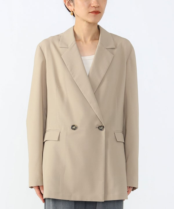 BEAMS WOMEN｜4ボタン ダブル オーバーサイズ ジャケット