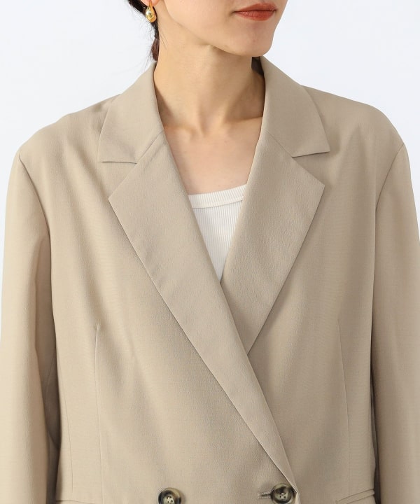 BEAMS WOMEN｜4ボタン ダブル オーバーサイズ ジャケット