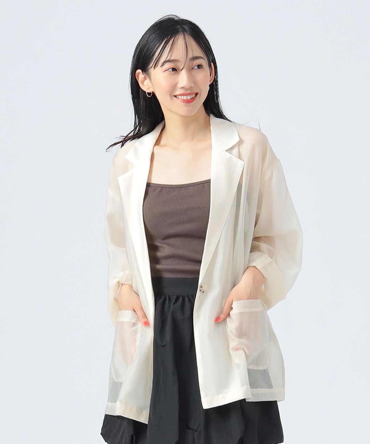 BEAMS HEART（ビームス ハート）シアー ルーズ ジャケット（ジャケット