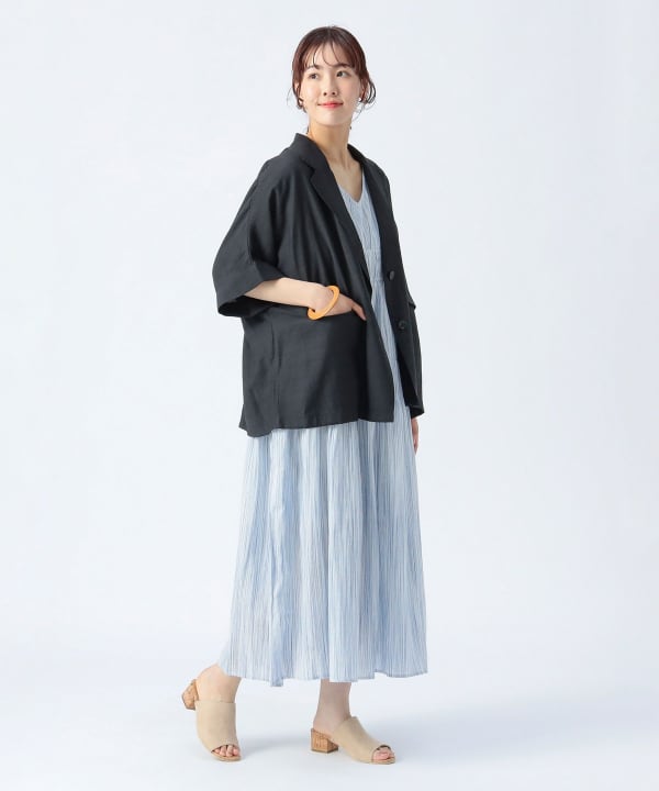 BEAMS HEART ベージュ バルーンスリーブ ジャケット