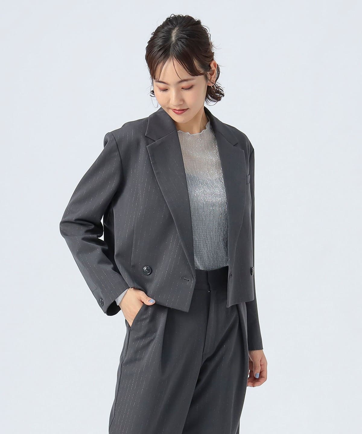 BEAMS GOLF ストライプリブジャケット 美品！ BEAMS GOLF（ビームス ゴルフ）ORANGE LABEL / ラインリブ