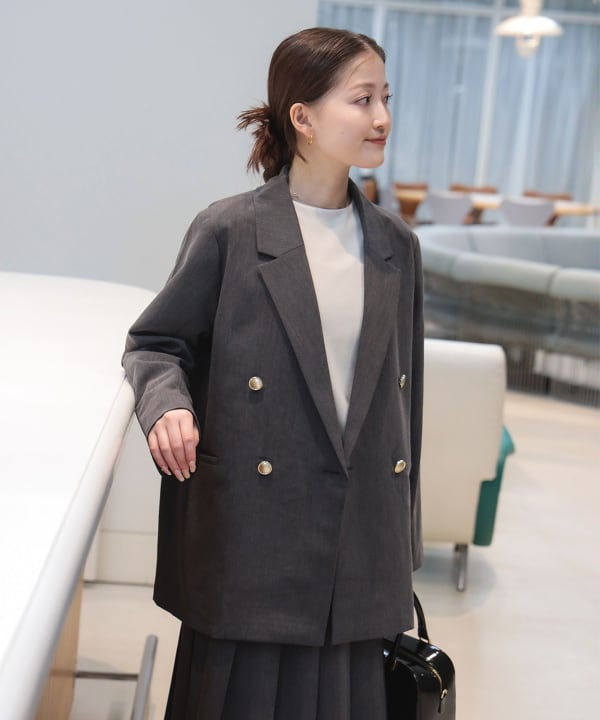 BEAMS HEART キャメルレザージャケット BEAMS HEART｜ヴィンテージライク フェイクレザー ブルゾン