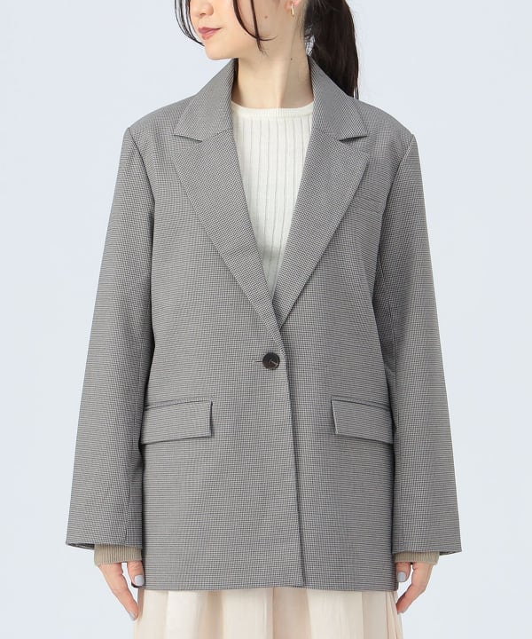 完売BEAMS BOY テーラードジャケット 　チェック ビッグ ジャケット美品 完売BEAMS BOY テーラードジャケット チェック ビッグ