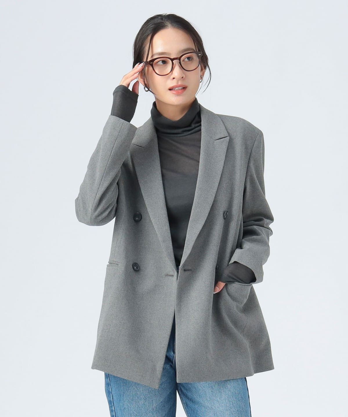 オーバー ジャケット ジャケット WOMEN GREY ONE SIZE オーバー ジャケット ジャケット WOMEN GREY ONE SIZE