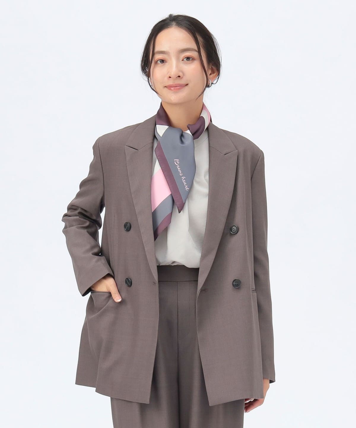 オーバー ジャケット(セットアップ対応) ジャケット WOMEN GREY S オーバー ジャケット(セットアップ対応) ジャケット WOMEN GREY S