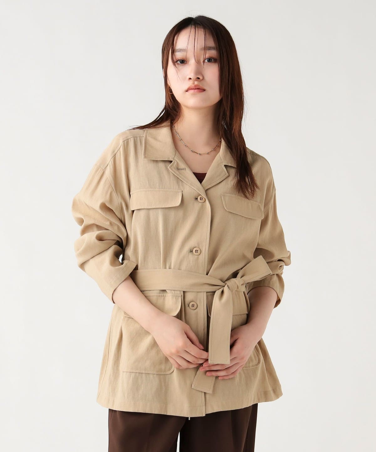 慈雨　ベージュ アシンメトリー ジャケット セール】＜MARW UNITED ARROWS＞バック アシンメトリー ジャケット