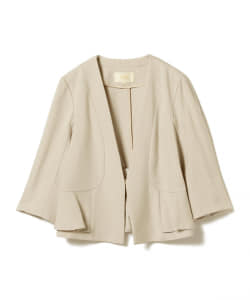 BEAMS HEART / ペプラム ノーカラージャケット