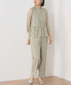 BEAMS HEART / レースブラウス パンツ 3点セット