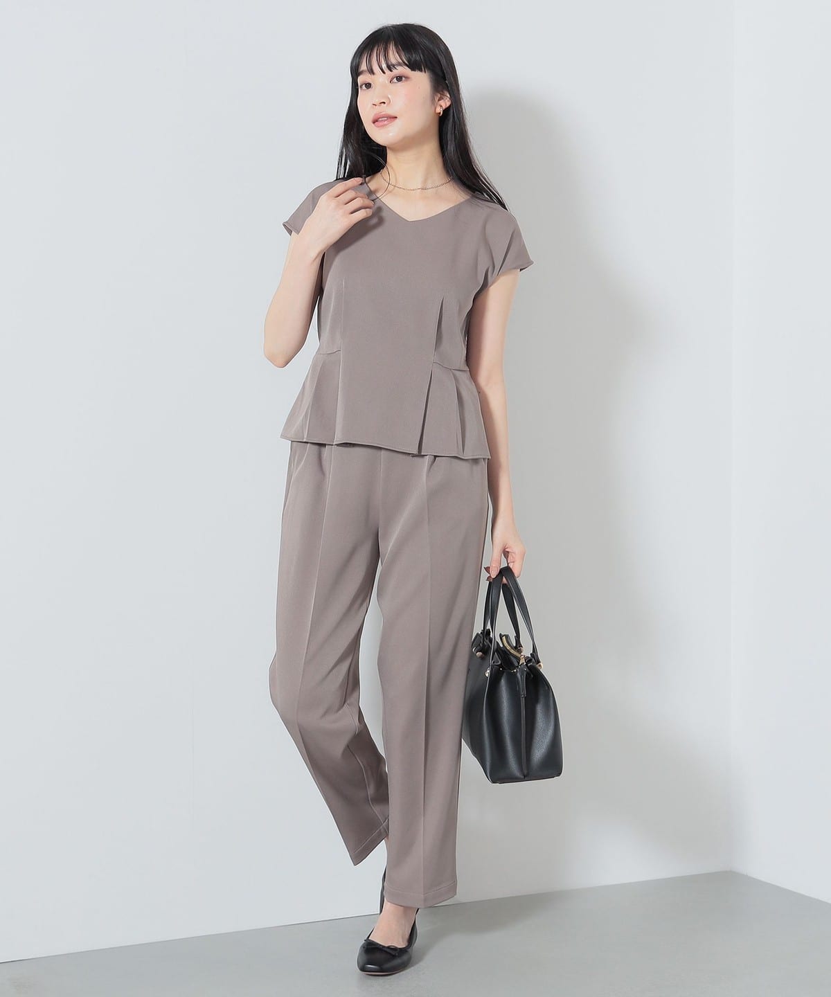 ペプラム プルオーバー パンツ セット パンツ WOMEN MOCHA ONE SIZE ペプラム プルオーバー パンツ セット パンツ WOMEN MOCHA ONE SIZE
