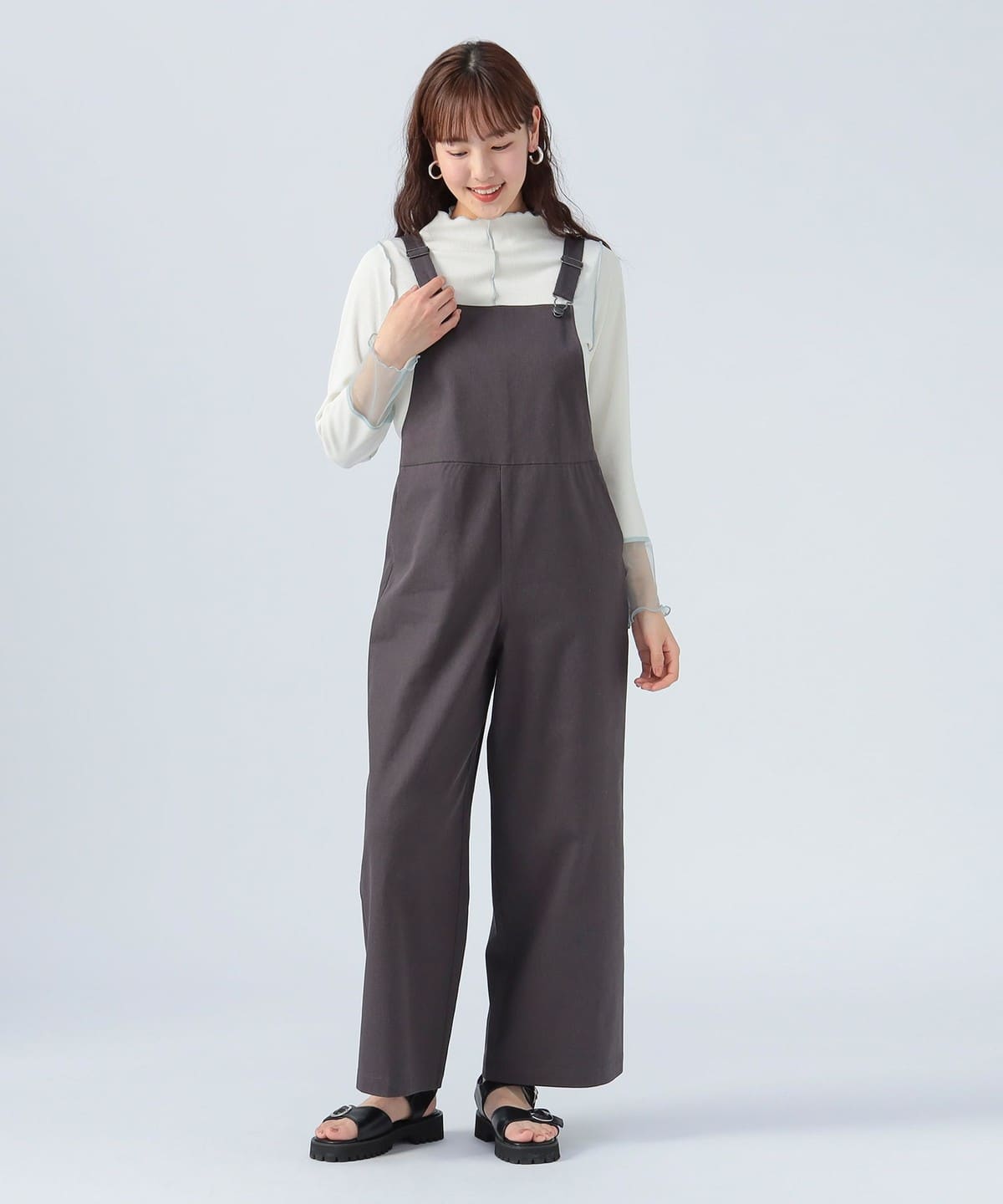 セミワイド サロペット パンツ WOMEN スミクロ ONE SIZE セミワイド サロペット パンツ WOMEN スミクロ ONE SIZE