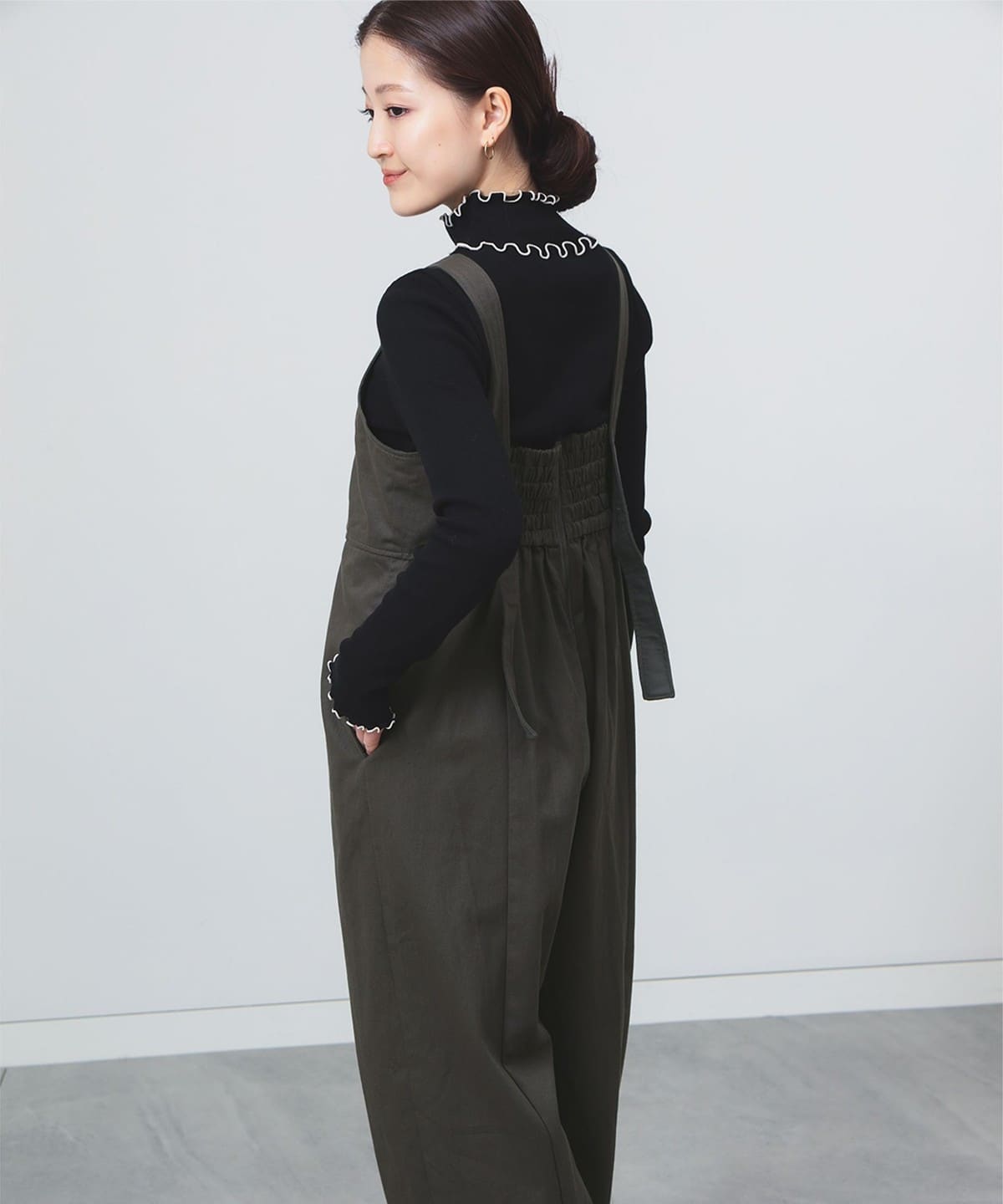 カツラギ オールインワン パンツ WOMEN CHARCOAL ONE SIZE