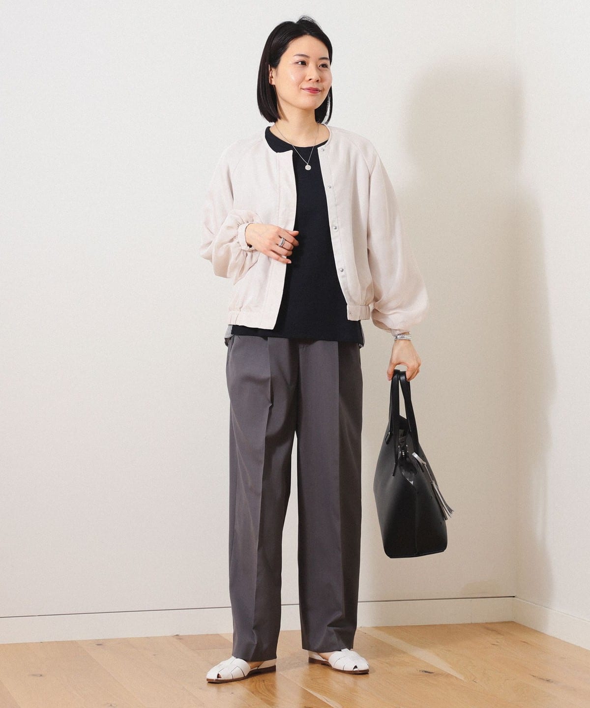 BEAMS HEART（ビームス ハート）シアー重ね ブルゾン（ブルゾン